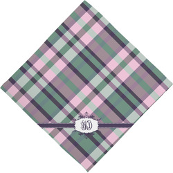 Plaid with Pop Dog Bandana Scarf w/ Monogram