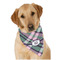 Plaid with Pop Dog Bandana Scarf w/ Monogram