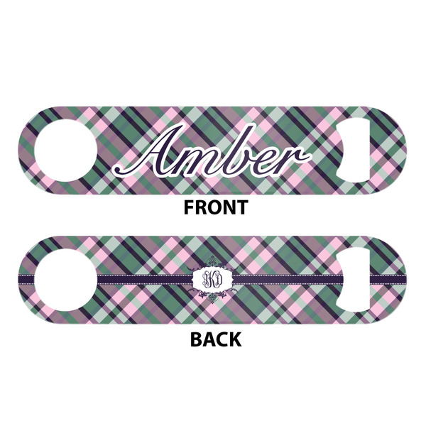 Plaid with Pop Bar Bottle Opener - White - Approval