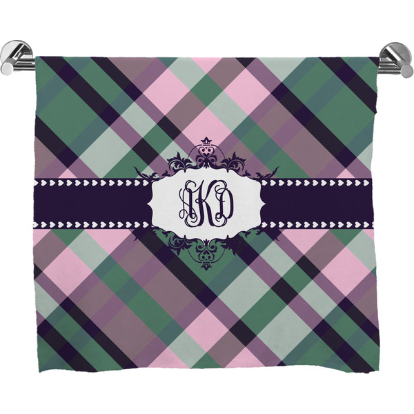 Custom Plaid with Pop Bath Towel (Personalized)