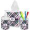 Plaid with Pop Bathroom Accessories Set (Personalized)