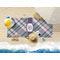 Plaid with Pop Beach Towel Lifestyle