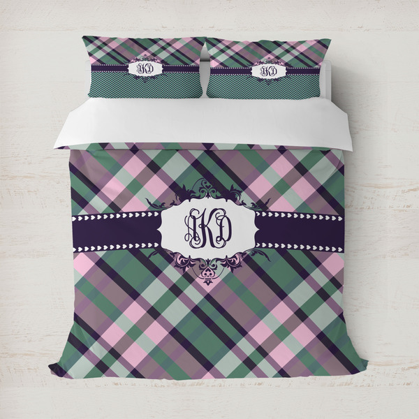 Custom Plaid with Pop Duvet Cover Set - Full / Queen (Personalized)