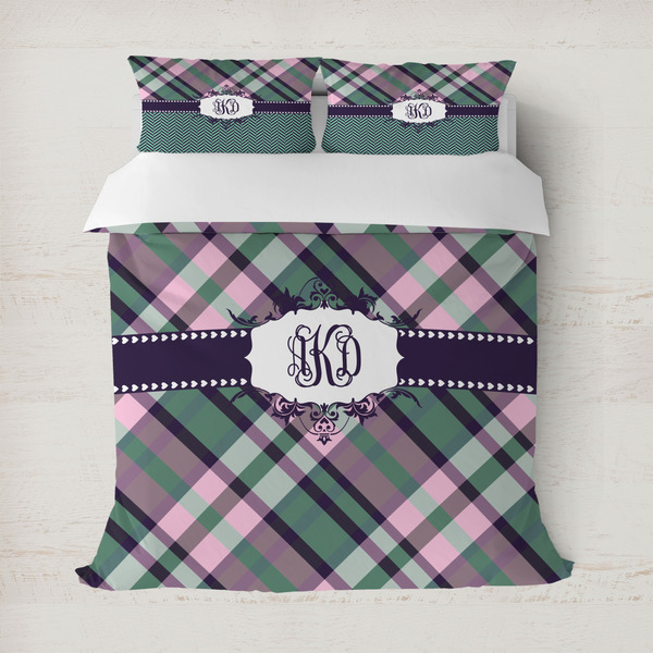 Custom Plaid with Pop Duvet Cover Set - Full / Queen (Personalized)