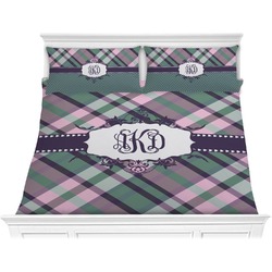 Plaid with Pop Comforter Set - King (Personalized)