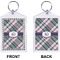 Plaid with Pop Bling Keychain (Front + Back)