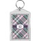 Plaid with Pop Bling Keychain (Personalized)