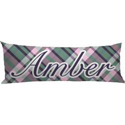 Plaid with Pop Body Pillow Case (Personalized)