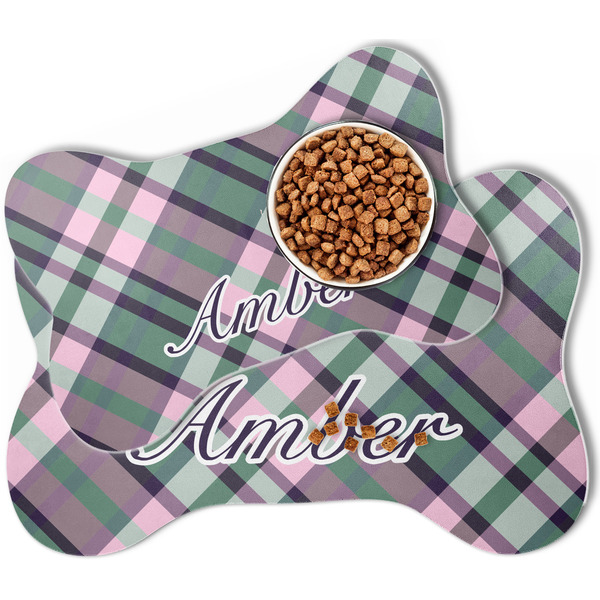 Plaid with Pop Bone Shaped Dog Mats - MAIN