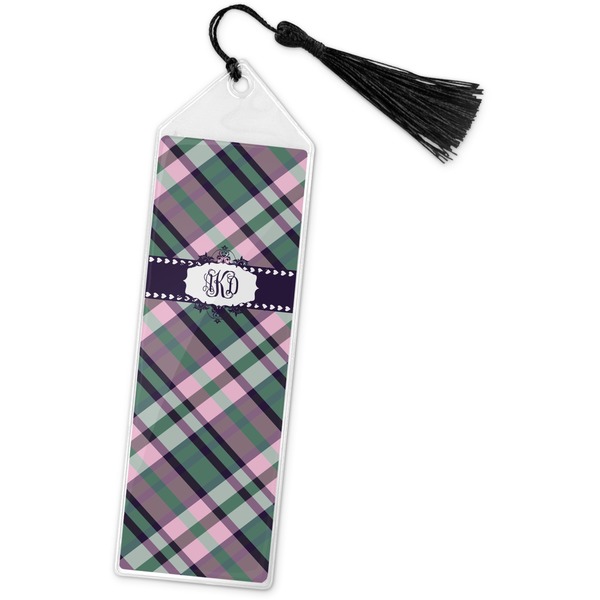 Custom Plaid with Pop Book Mark w/Tassel (Personalized)