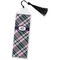 Plaid with Pop Bookmark with tassel - Flat