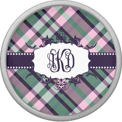 Plaid with Pop Cabinet Knob (Silver) (Personalized)