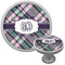 Plaid with Pop Cabinet Knob (Silver) (Personalized)