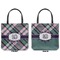 Plaid with Pop Canvas Tote - Front and Back
