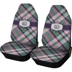 Plaid with Pop Car Seat Covers (Set of Two) (Personalized)