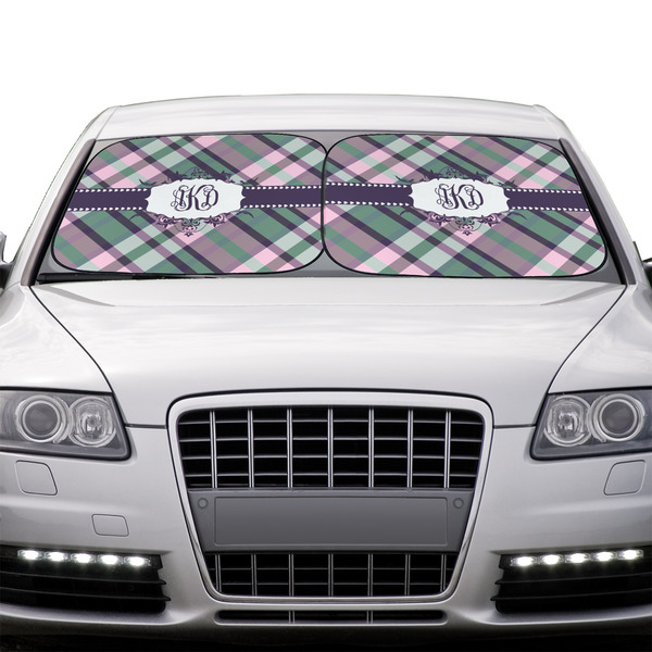 Plaid with Pop Car Sun Shades - IN CONTEXT