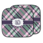 Plaid with Pop Car Sun Shade - Two Piece (Personalized)