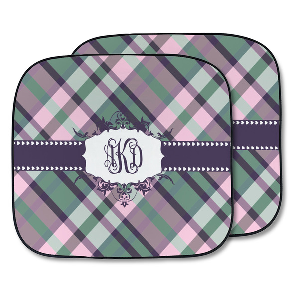 Custom Plaid with Pop Car Sun Shade - Two Piece (Personalized)
