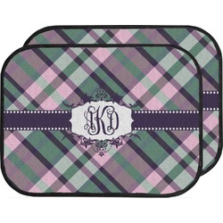 Plaid with Pop Car Floor Mats (Back Seat) (Personalized)