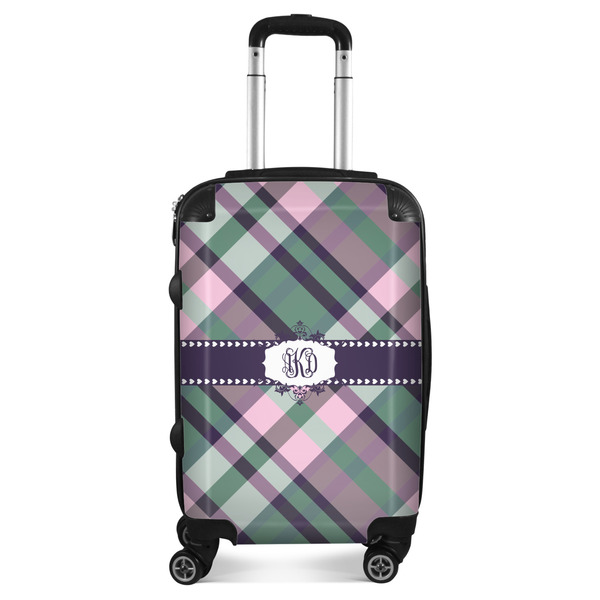 Custom Plaid with Pop Suitcase - 20" Carry On (Personalized)