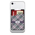 Plaid with Pop 2-in-1 Cell Phone Credit Card Holder & Screen Cleaner (Personalized)