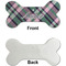 Plaid with Pop Ceramic Flat Ornament - Bone Front & Back Single Print (APPROVAL)