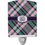 Plaid with Pop Ceramic Night Light (Personalized)