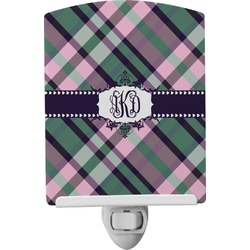 Plaid with Pop Ceramic Night Light (Personalized)