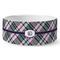 Plaid with Pop Ceramic Dog Bowl - Large (Personalized)