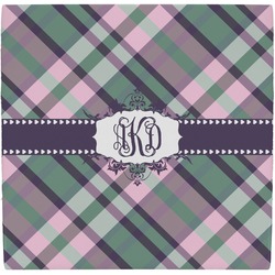 Plaid with Pop Ceramic Tile Hot Pad (Personalized)