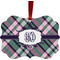 Plaid with Pop Christmas Ornament (Front View)