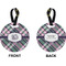 Plaid with Pop Circle Luggage Tag (Front + Back)