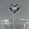 Plaid with Pop 7" Round Plastic Stir Sticks - Clear (Personalized)