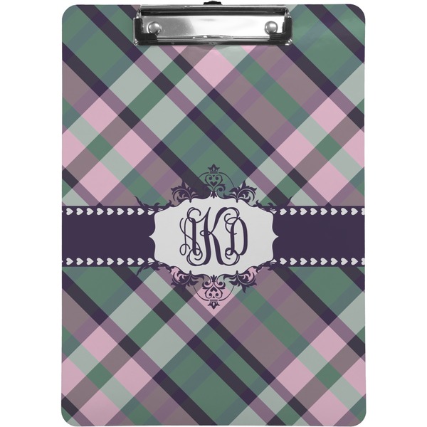 Custom Plaid with Pop Clipboard (Letter Size) (Personalized)