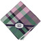 Plaid with Pop Cloth Dinner Napkin - Single w/ Monogram