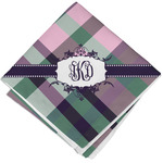 Plaid with Pop Cloth Napkin w/ Monogram