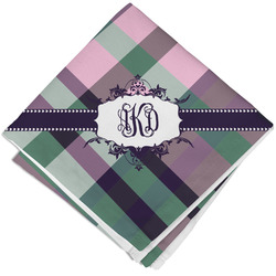 Plaid with Pop Cloth Napkin w/ Monogram