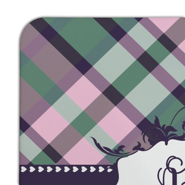 Plaid with Pop Coaster Set - DETAIL