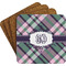 Plaid with Pop Coaster Set (Personalized)