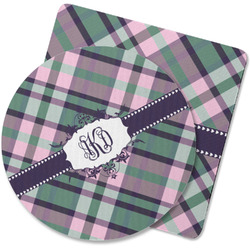 Plaid with Pop Rubber Backed Coaster (Personalized)
