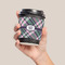 Plaid with Pop Coffee Cup Sleeve - LIFESTYLE