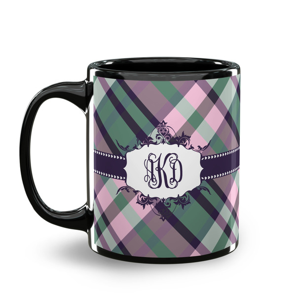 Plaid with Pop Coffee Mug - 11 oz - Black