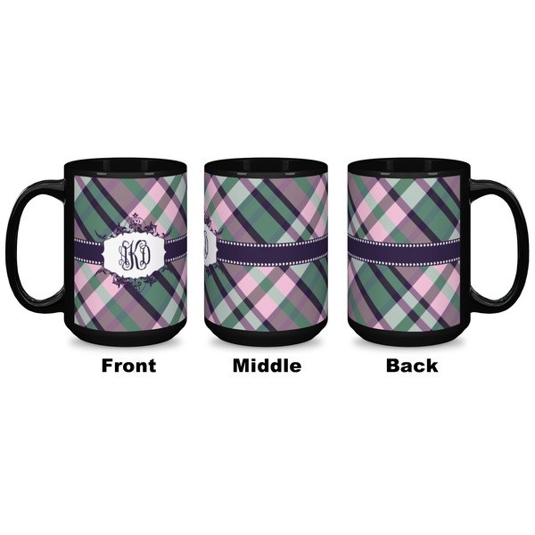 Plaid with Pop Coffee Mug - 15 oz - Black APPROVAL