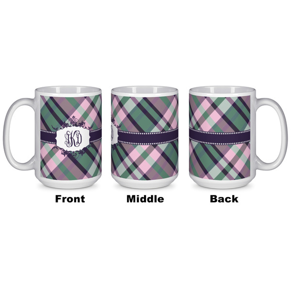 Plaid with Pop Coffee Mug - 15 oz - White APPROVAL