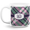 Plaid with Pop 20 Oz Coffee Mug - White (Personalized)