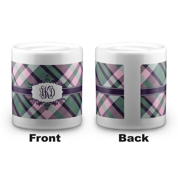 Plaid with Pop Coin Bank - Apvl