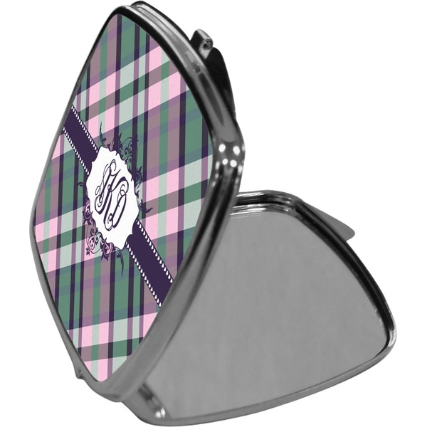 Plaid with Pop Compact Mirror (Side View)