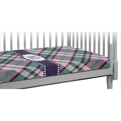 Plaid with Pop Crib Fitted Sheet w/ Monogram