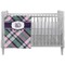 Plaid with Pop Crib Comforter / Quilt (Personalized)