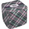 Plaid with Pop Cube Poof Ottoman (Top)
